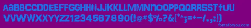 Frankentoho Font – Blue Fonts on Purple Background