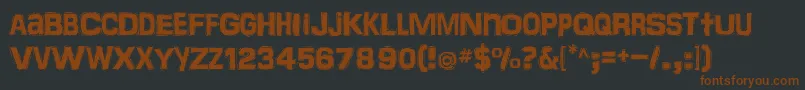 Frankentoho Font – Brown Fonts on Black Background