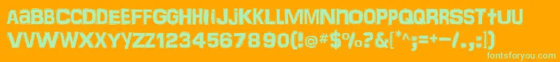 Frankentoho Font – Green Fonts on Orange Background
