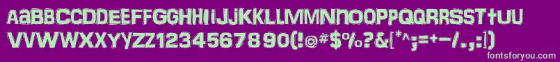 Frankentoho Font – Green Fonts on Purple Background