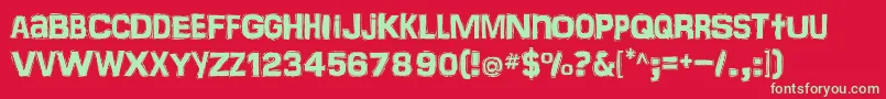 Frankentoho Font – Green Fonts on Red Background