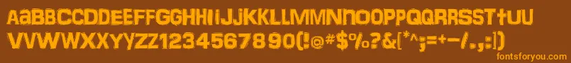 Frankentoho Font – Orange Fonts on Brown Background