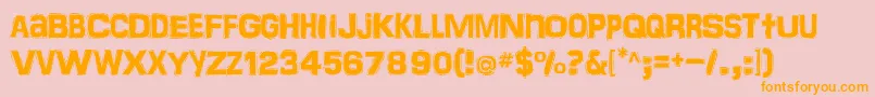 Frankentoho Font – Orange Fonts on Pink Background