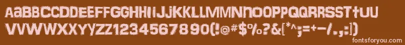Frankentoho Font – Pink Fonts on Brown Background