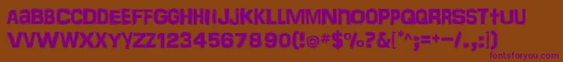 Frankentoho Font – Purple Fonts on Brown Background