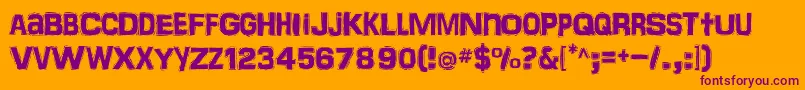 Frankentoho Font – Purple Fonts on Orange Background