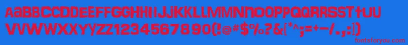 Frankentoho Font – Red Fonts on Blue Background