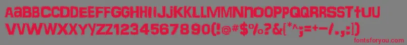 Frankentoho Font – Red Fonts on Gray Background