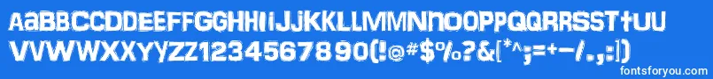 Frankentoho Font – White Fonts on Blue Background