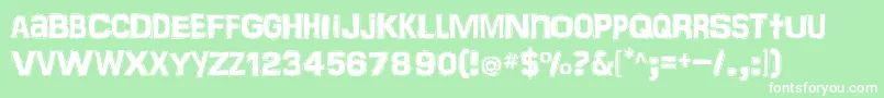 Frankentoho Font – White Fonts on Green Background