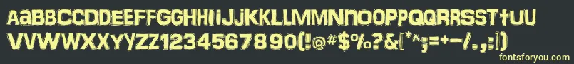 Frankentoho Font – Yellow Fonts on Black Background