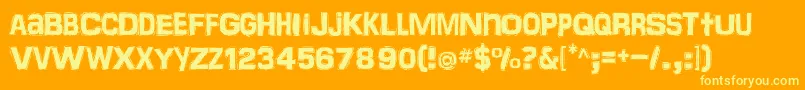 Frankentoho Font – Yellow Fonts on Orange Background