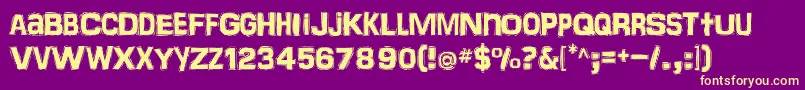 Frankentoho Font – Yellow Fonts on Purple Background