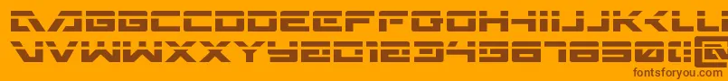 Fonte Wildcard31laser – fontes marrons em um fundo laranja