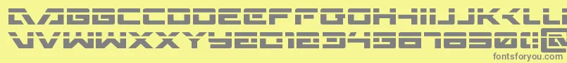 Wildcard31laser Font – Gray Fonts on Yellow Background
