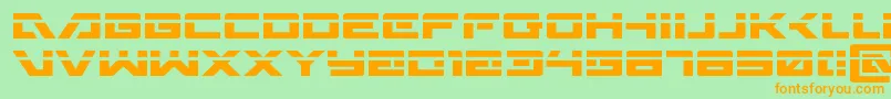 Wildcard31laser Font – Orange Fonts on Green Background