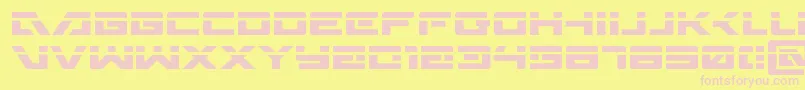 Wildcard31laser Font – Pink Fonts on Yellow Background