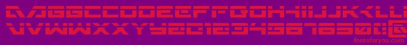 Wildcard31laser Font – Red Fonts on Purple Background