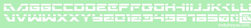 Wildcard31laser-Schriftart – Weiße Schriften auf grünem Hintergrund