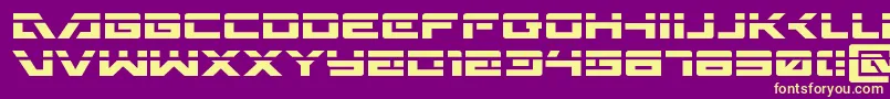 Wildcard31laser Font – Yellow Fonts on Purple Background