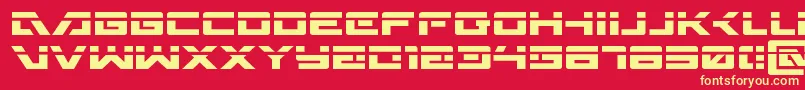 Więcej informacji o czcionce Wildcard31laser Czcionka Wildcard31laser – żółte czcionki na czerwonym tle