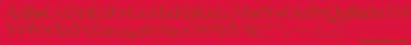 ElectraLhRegularSmallCapsOldstyleFigures Font – Brown Fonts on Red Background