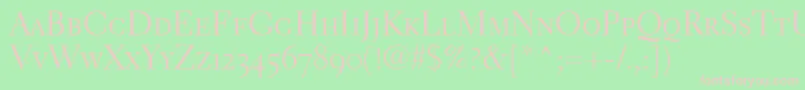 ElectraLhRegularSmallCapsOldstyleFigures Font – Pink Fonts on Green Background