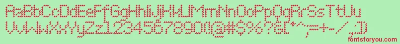 Perfowave Font – Red Fonts on Green Background