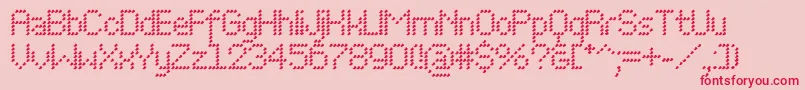 Perfowave-Schriftart – Rote Schriften auf rosa Hintergrund