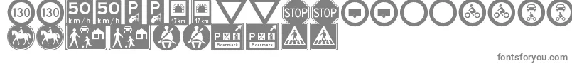 Czcionka TrafficSignsTfb – szare czcionki