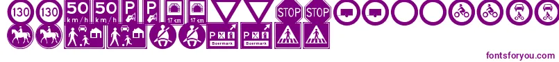TrafficSignsTfb-fontti – violetit fontit