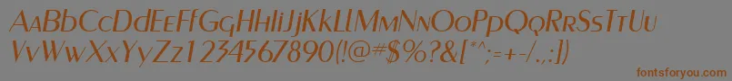 PaqueteSsiItalic Font – Brown Fonts on Gray Background