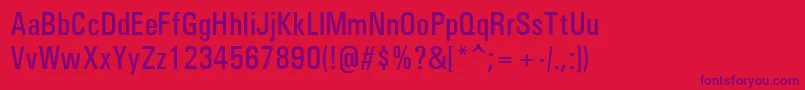 Unvr57x Font – Purple Fonts on Red Background