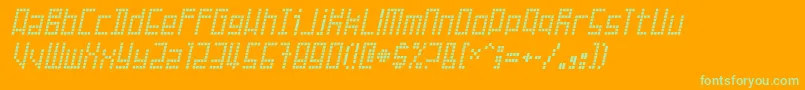 FailedAttempt Font – Green Fonts on Orange Background