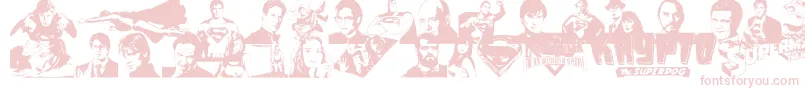 Superman Font – Pink Fonts on White Background