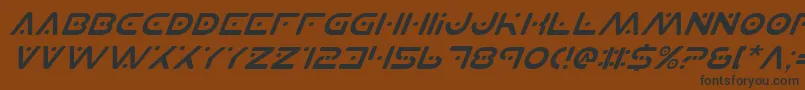PlanetSItalic Font – Black Fonts on Brown Background