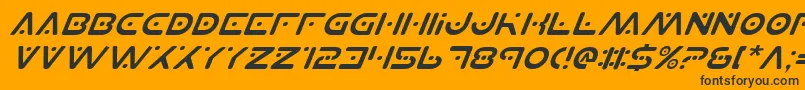 PlanetSItalic Font – Black Fonts on Orange Background
