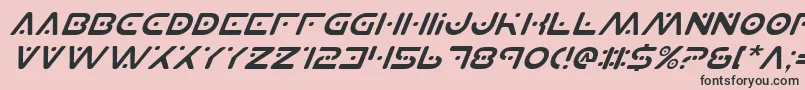 PlanetSItalic Font – Black Fonts on Pink Background