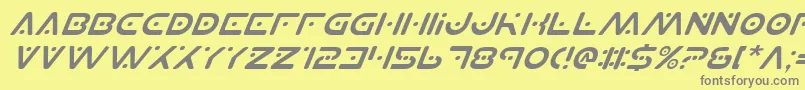 PlanetSItalic Font – Gray Fonts on Yellow Background