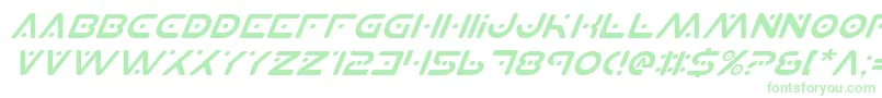 PlanetSItalic Font – Green Fonts on White Background