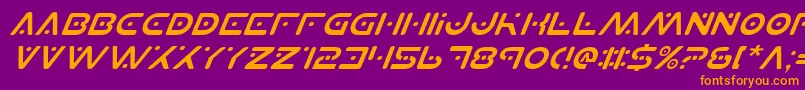 PlanetSItalic Font – Orange Fonts on Purple Background