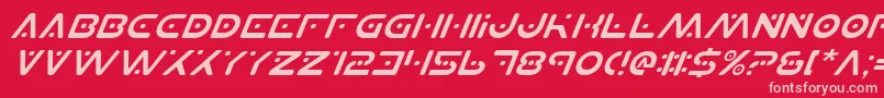 PlanetSItalic Font – Pink Fonts on Red Background