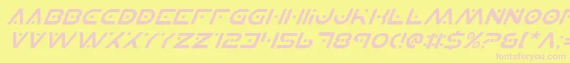 PlanetSItalic Font – Pink Fonts on Yellow Background