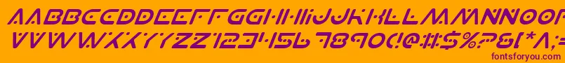 PlanetSItalic Font – Purple Fonts on Orange Background