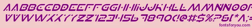 PlanetSItalic Font – Purple Fonts on Pink Background