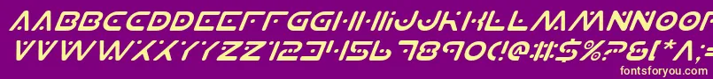 PlanetSItalic Font – Yellow Fonts on Purple Background