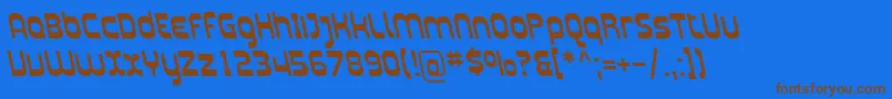 Plasma15 Font – Brown Fonts on Blue Background