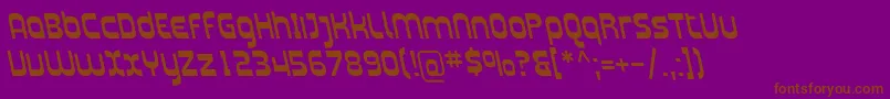 Plasma15 Font – Brown Fonts on Purple Background