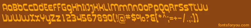 Plasma15 Font – Orange Fonts on Brown Background