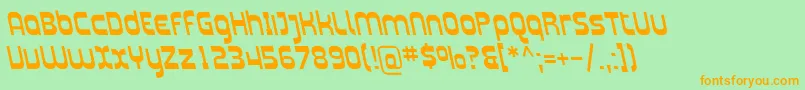 Plasma15 Font – Orange Fonts on Green Background